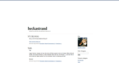 Desktop Screenshot of beckastrand.blogg.se