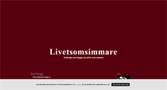 Desktop Screenshot of livetsomsimmare.blogg.se