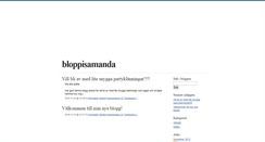 Desktop Screenshot of bloppisamanda.blogg.se