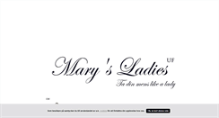 Desktop Screenshot of marysladies.blogg.se