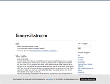 Tablet Screenshot of fannywikstroem.blogg.se