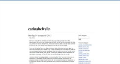 Desktop Screenshot of carinahefvelin.blogg.se