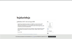 Desktop Screenshot of hejakarinheja.blogg.se