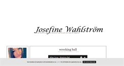Desktop Screenshot of jjosefinewahlstrom.blogg.se