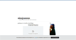 Desktop Screenshot of ninajoanna.blogg.se