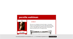 Desktop Screenshot of pernillawahlman.blogg.se