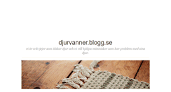 Desktop Screenshot of djurvanner.blogg.se