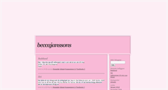 Desktop Screenshot of beccajanssons.blogg.se