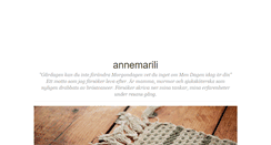 Desktop Screenshot of annemarili.blogg.se