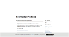 Desktop Screenshot of konstnarligutveckling.blogg.se