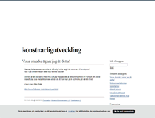 Tablet Screenshot of konstnarligutveckling.blogg.se
