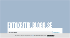 Desktop Screenshot of fotokritik.blogg.se