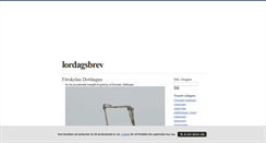 Desktop Screenshot of lordagsbrev.blogg.se