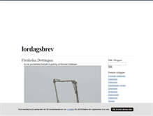 Tablet Screenshot of lordagsbrev.blogg.se