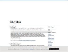 Tablet Screenshot of folkvillan.blogg.se