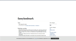 Desktop Screenshot of fannylundmark.blogg.se