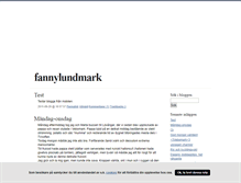 Tablet Screenshot of fannylundmark.blogg.se