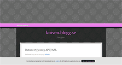 Desktop Screenshot of kniven.blogg.se