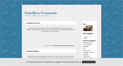 Desktop Screenshot of familjenfranssons.blogg.se