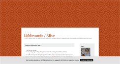 Desktop Screenshot of lifslevande.blogg.se
