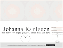 Tablet Screenshot of johannnakarlsons.blogg.se