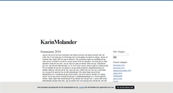 Desktop Screenshot of karinmolander.blogg.se