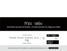 Tablet Screenshot of missviden.blogg.se