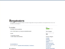 Tablet Screenshot of bergateatern.blogg.se