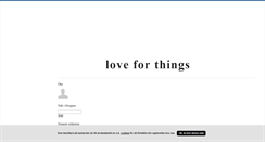 Desktop Screenshot of loveforthings.blogg.se