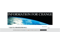 Desktop Screenshot of informationforchange.blogg.se