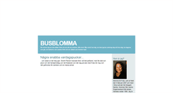 Desktop Screenshot of busblomma.blogg.se