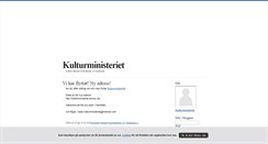 Desktop Screenshot of kulturministeriet.blogg.se