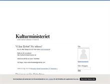 Tablet Screenshot of kulturministeriet.blogg.se