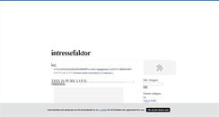 Desktop Screenshot of intressefaktor.blogg.se
