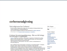 Tablet Screenshot of cerberusradgivning.blogg.se