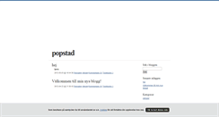 Desktop Screenshot of popstad.blogg.se