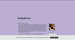 Desktop Screenshot of frulandstrom.blogg.se