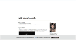 Desktop Screenshot of milleniumhannah.blogg.se