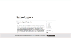 Desktop Screenshot of livetmedryggsack.blogg.se