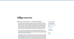 Desktop Screenshot of billigaconverse.blogg.se