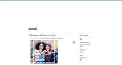 Desktop Screenshot of annii.blogg.se