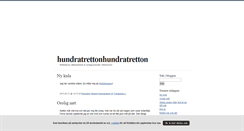Desktop Screenshot of hundratrettonhundratretton.blogg.se