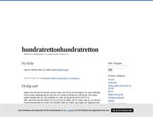 Tablet Screenshot of hundratrettonhundratretton.blogg.se