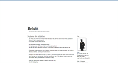 Desktop Screenshot of behelit.blogg.se