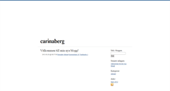 Desktop Screenshot of carinaberg.blogg.se
