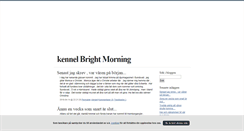 Desktop Screenshot of kennelbrightmorning.blogg.se