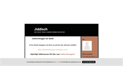 Desktop Screenshot of jiddisch.blogg.se