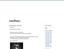 Tablet Screenshot of coachsays.blogg.se