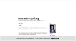 Desktop Screenshot of johannabackpacking.blogg.se