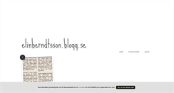 Desktop Screenshot of elinberndtsson.blogg.se